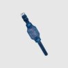 Leather Watch cuff strap blue